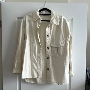 Cream Button-Up Shaket